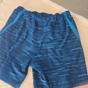 Hind Men's Blue Patterned Swim Board Shorts